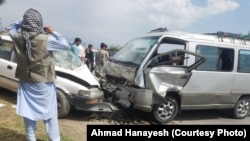 حادثه ترافیکی در جادههای افغانستان.