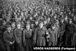Hungarian prisoners of war after their capture by Soviet troops. Hungary’s leadership sided with Nazi Germany during World War II.