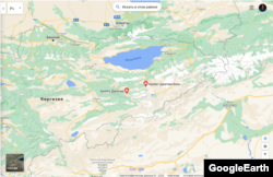 Жетим-Тоонун картадан көрүнүшү. «Google Maps» сервисинен алынган скриншот.