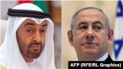 محمد بن زاید، ولیعهد ابوظبی و بنیامین نتانیاهو، صدراعظم اسرائیل
