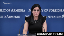 Armenian Foreign Ministry spokeswoman Anna Naghdalian (file photo)