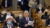 Orbán Viktor miniszterelnök beszél a parlamentben, 2021. február 15-én