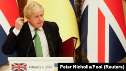Премʼєр-міністр Великої Британії Борис Джонсон, Київ, 1 лютого 2022 року