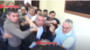Armenia - Tigran Ter-Margarian (right), the Nor Nork district chief, and other men beat up video blogger Artur Chakhoyan, Yerevan, April 30, 2025.