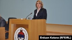 Željka Cvijanović tokom ekspozea