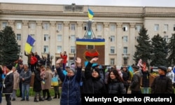 Херсонці зустрічають українських військових, 2022 рік