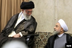 Iranian Supreme Leader Ayatollah Ali Khamenei (left) and Iranian President Hassan Rohani (file photo)