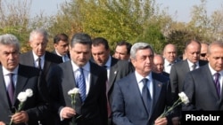 Armenian leaders paid tribute to the victims of the October 27 parliament shooting with a special ceremony.