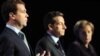 "I believe we have a good chance to restart the process and achieve results," said Russian President Dmitry Medvedev (left), with French President Nicolas Sarkozy and German Chancellor Angela Merkel in Deauville on October 19. "Russia will support this."