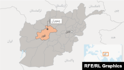 موقعیت ولایت غور در نقشه عمومی افغانستان