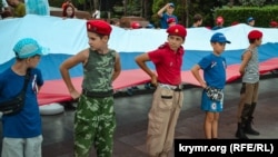 UKRAINE, YALTA – celebration of the Day of the Russian flag, 22Aug2019