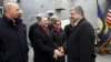 На передньому плані зліва направо: посол США в ЄС Ґордон Сондланд, спецпредставник США у справах України Курт Волкер, посол США в Україні Марі Йованович та президент України Петро Порошенко. Одеса, 26 лютого 2019 року 