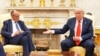 Президент США Дональд Трамп (п) і канцлер Німеччини Фрідріх Мерц, Білий дім, Вашингтон, 5 червня 2025 року