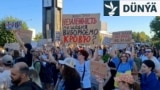 Ukrain protestçileri korrupsiýa garşy guramalary "garaşsyzlyklaryndan mahrum edýän kanuna" garşy çykýar.