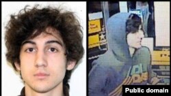 A combination of photos provided on April 19 by the FBI and the Boston Regional Intelligence Center showing Boston bombing suspect Dzhokhar Tsarnaev