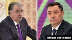 Президент Таджикистана Эмомали Рахмон и глава Кыргызстсна Садыр Жапаров 