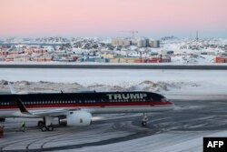 Літак, на якому ймовірно син Дональда Трампа – Дональд Трамп-молодший, прилетів в Нуук, Гренландія, 7 січня 2025 року