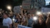 Mai mulți tineri au protestat la Kiev pe 22 iulie împotriva legislației care limitează independența a două agenții anticorupție din Ucraina.