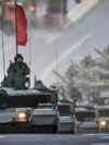 Российские танки T-90M на репетиции парада в Москве